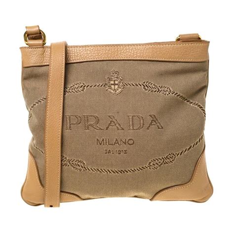 prada tasche canvas leder jaquard neu laufen|prada tote bag.